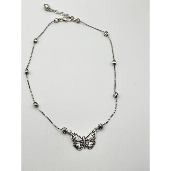 Brighton Retired Mariposa Butterfly Necklace Silver-Tone - Picture 1 of 6